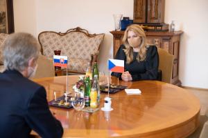 Slovenská prezidentka Zuzana Čaputová v Senátu